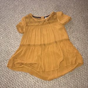 Burnt Orange peasant top